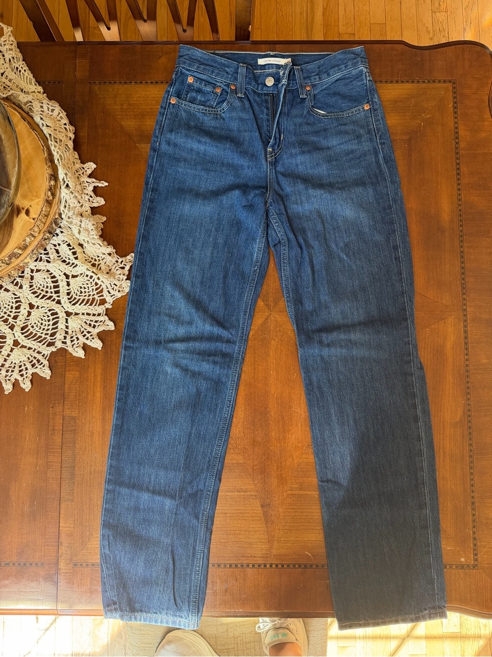 Levi's Women's Low Pro Straight Leg Jeans in Dark Blue